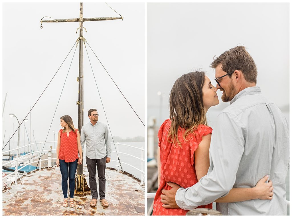 Tugboat Engagement Session Detroit Michigan by Alicia Frances Photography