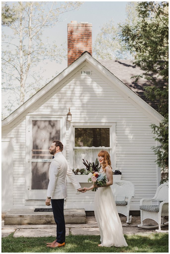 Modern Farmhouse Wedding Northport Michigan by Alicia Frances Photography